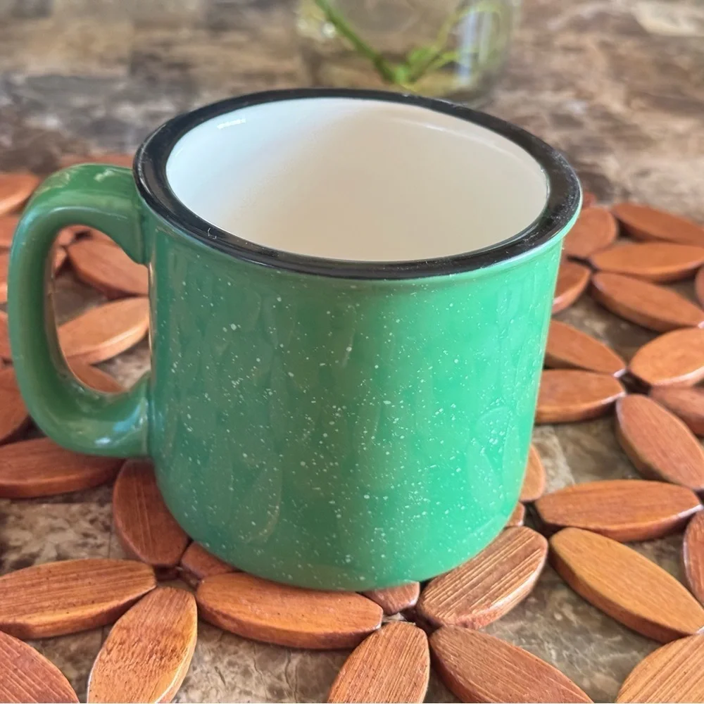 Cape‎ Shore Green Etched Moose 15 Ounce Coffee Tea Mug Cup